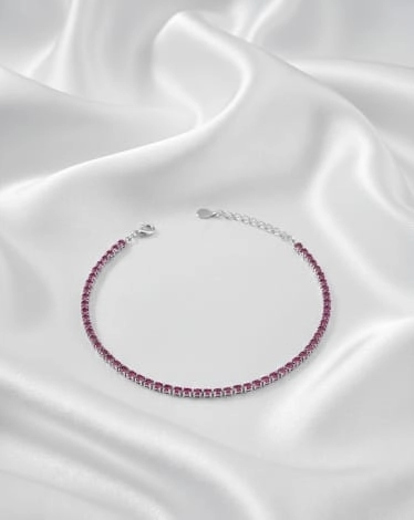 Pembe Taşlı Su Yolu Bileklik