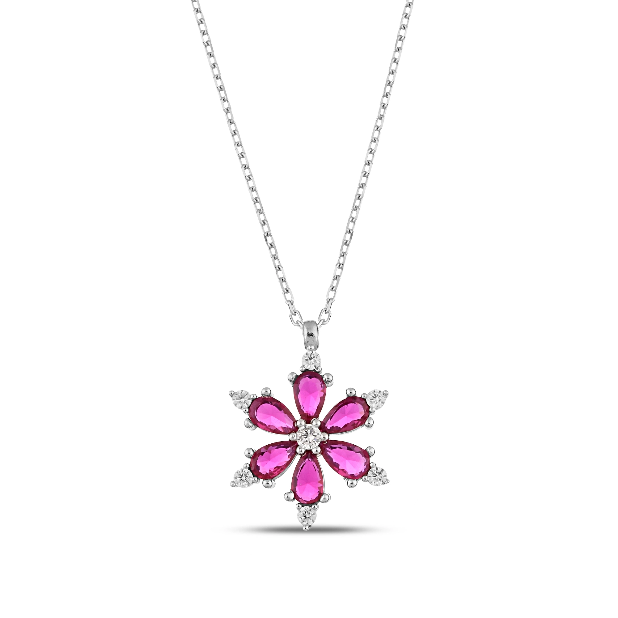  Zirkon Taşlı Büyüleyici Lotus Işıltısı Kolye 
