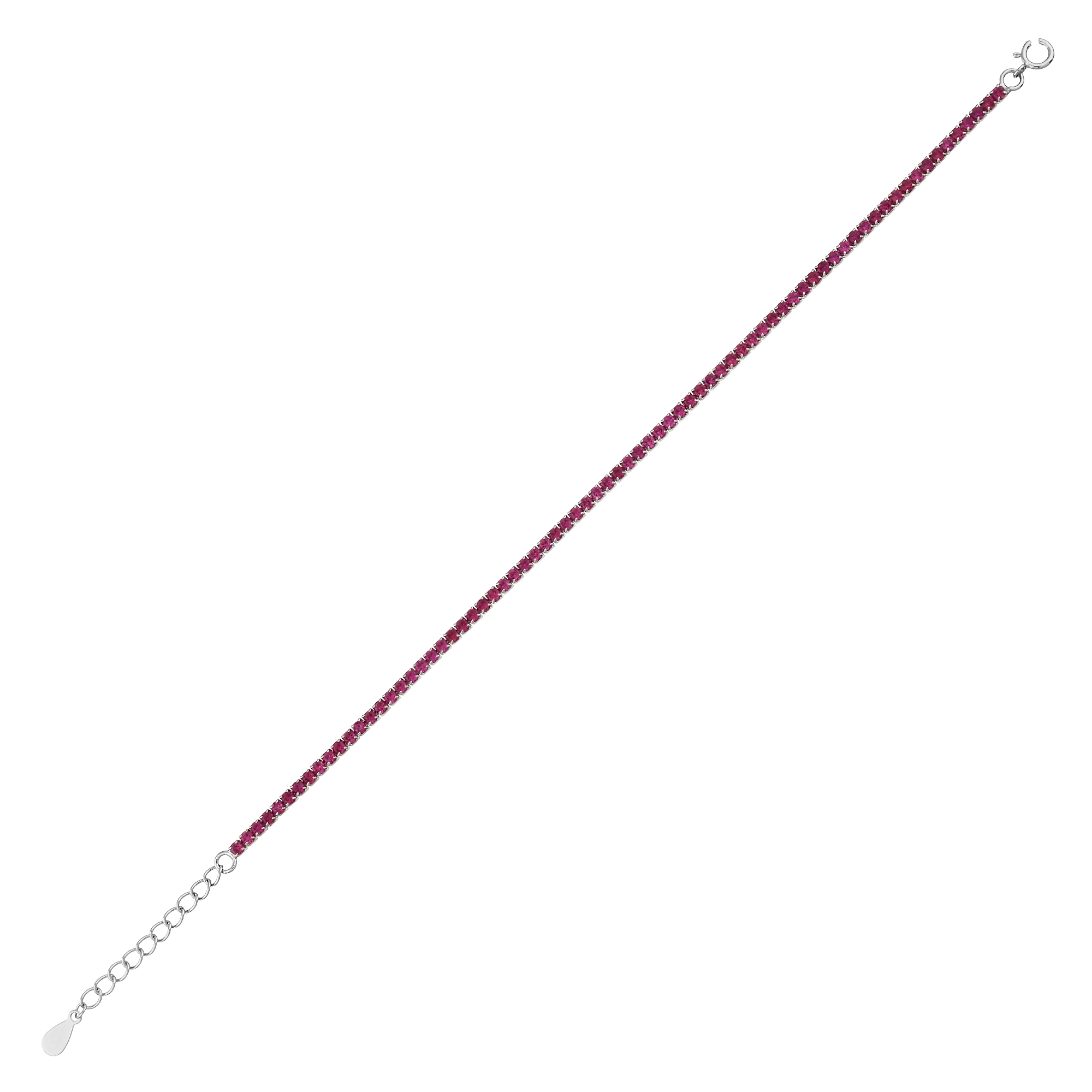 Renkli Gümüş Su Yolu Bileklik (2MM)