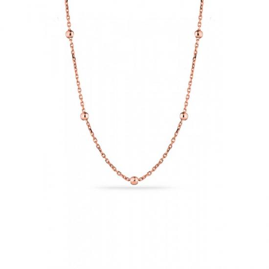 SilverPoint Rose Kaplama Top Detay Minimal Zincir Kolye