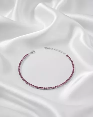 SilverPoint Pembe Taşlı  SuYolu Bileklik