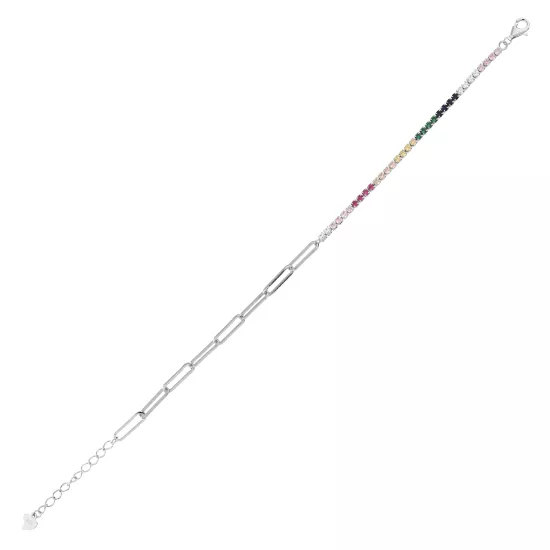 Silverpoint,renkli gümüş su yolu bileklik (2MM)