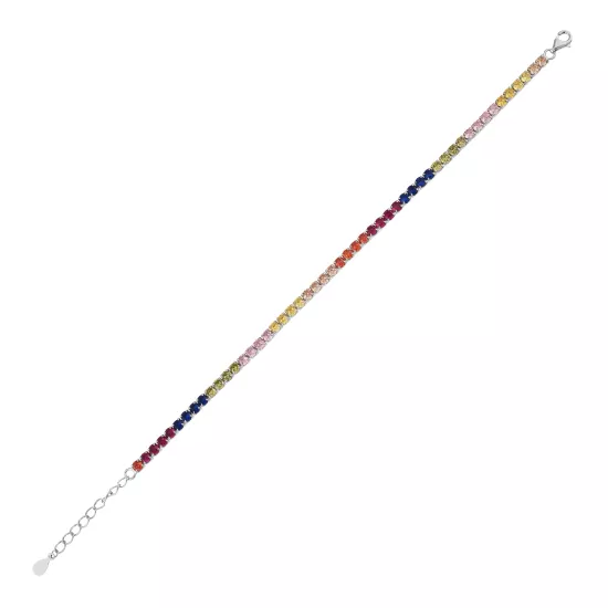  Silverpoint,Renkli Gümüş Su Yolu Bileklik (3MM)