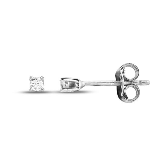 Klasik Tektaş Gümüş Küpe (2mm) | SilverPoint