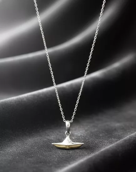 Silverpoint,Tekne Figürlü Minimal Kolye