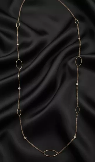 Silverpoint,Rose Kaplama Zirkon Taş Detaylı Kolye